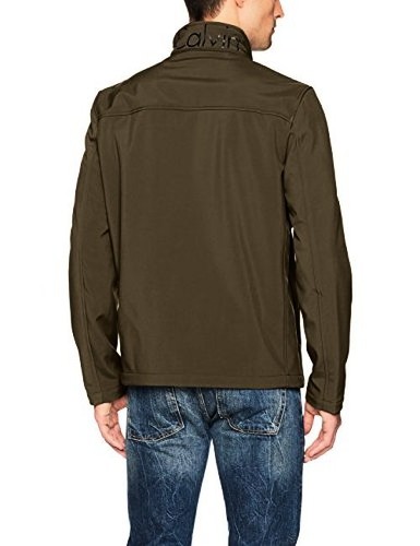 calvin klein men's soft shell open bottom jacket